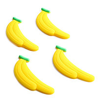 Декор силикон «Бананы» набор 4 шт., размер 1 шт. 2,5 × 6,5 × 0,3 см, клеевые подушечки