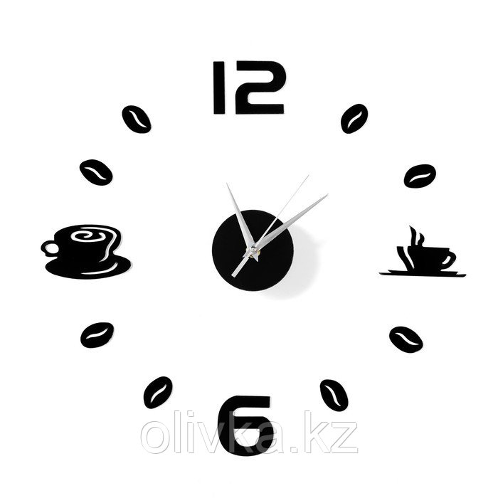 Часы-наклейка "Время кофе", d-50 см - фото 1 - id-p110925481