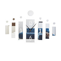 Часы-наклейка, серия: DIY, "Эбиди", 45 см, 21.9 х 8 см, 8.6 х 3.5 см, 1 АА