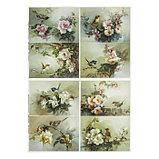 Набор декупажных карт 6 шт «Цветы и птицы», фото 5