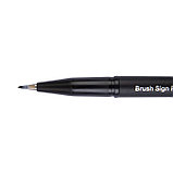 Фломастер-Кисть для каллиграфии Pentel Brush Sign Pen Pigment, 1,1 - 2,2 мм, чернила чёрные, фото 3