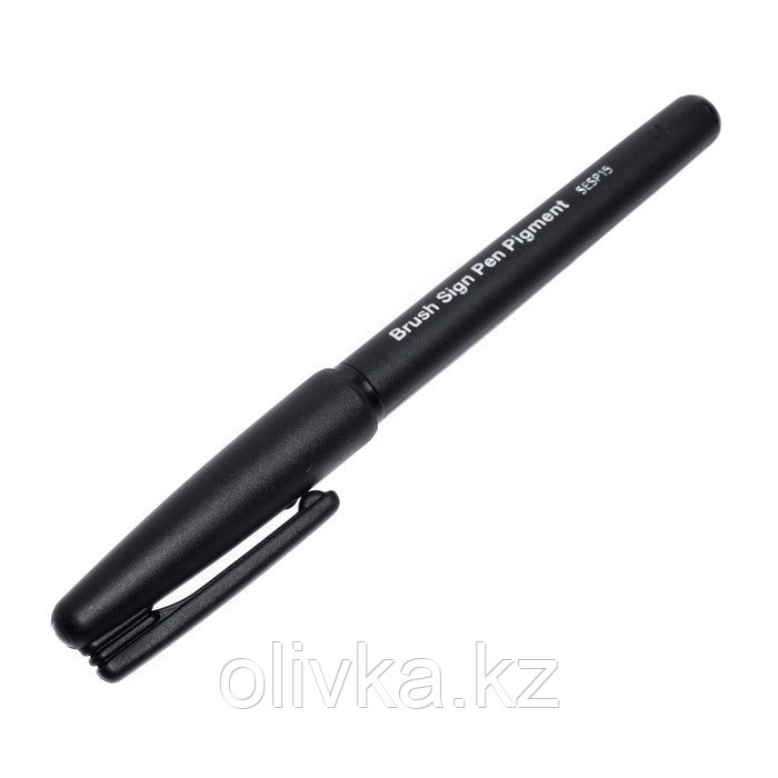 Фломастер-Кисть для каллиграфии Pentel Brush Sign Pen Pigment, 1,1 - 2,2 мм, чернила чёрные - фото 5 - id-p110945767