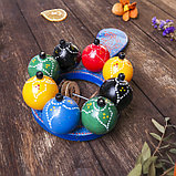 Музыкальный инструмент Маракас с шариками и пластинами радужный 25х13х5 см МИКС, фото 4