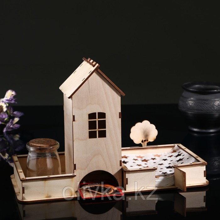 Чайный домик "Просторный со двором", с салфетницей/конфетницей, местом для солонки/перечницы - фото 2 - id-p110921867