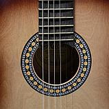 Акустическая гитара 6-ти струнная, менз. 650мм., струны металл, головка с пазами, фото 3