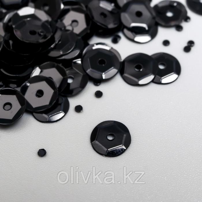 Пайетки "Zlatka" 6 мм, 10 гр, чёрный - фото 2 - id-p110926485