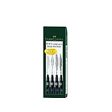 Набор ручек капиллярных 4 штуки (линеры M, F, S, XS), Faber-Castell PITT® Artist Pen, цвет чёрный, фото 2