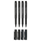 Набор ручек капиллярных 4 штуки (линеры M, F, S, XS), Faber-Castell PITT® Artist Pen, цвет чёрный, фото 3