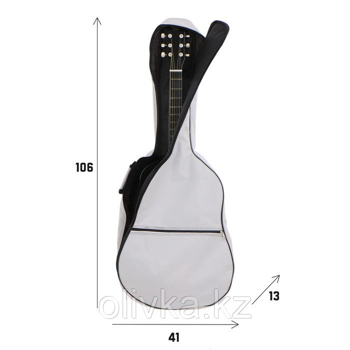 Чехол для гитары Music Life, 106х41х13 см, серый - фото 1 - id-p110942833