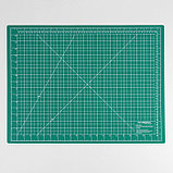 Мат для резки, двусторонний, 60 × 45 см, А2, цвет зелёный, фото 2