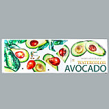 Наклейка пластик интерьерная цветная "Авокадо" 30х90 см, фото 2