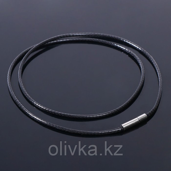 Корейская вощёная нить, 50см, d=1,5мм, цвет чёрный - фото 2 - id-p110938064