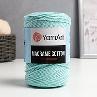 Пряжа "Macrame Cotton" 20% полиэстер, 80% хлопок 225м/250гр (775 мята)