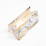 Коробка для цветов "Мрамор", 24 х 12 х 12 см, фото 2