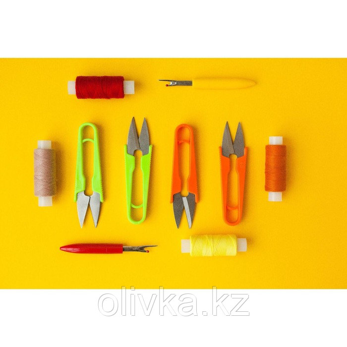 Ножницы для обрезки ниток, эконом, 10 см, цвет МИКС - фото 5 - id-p110917263