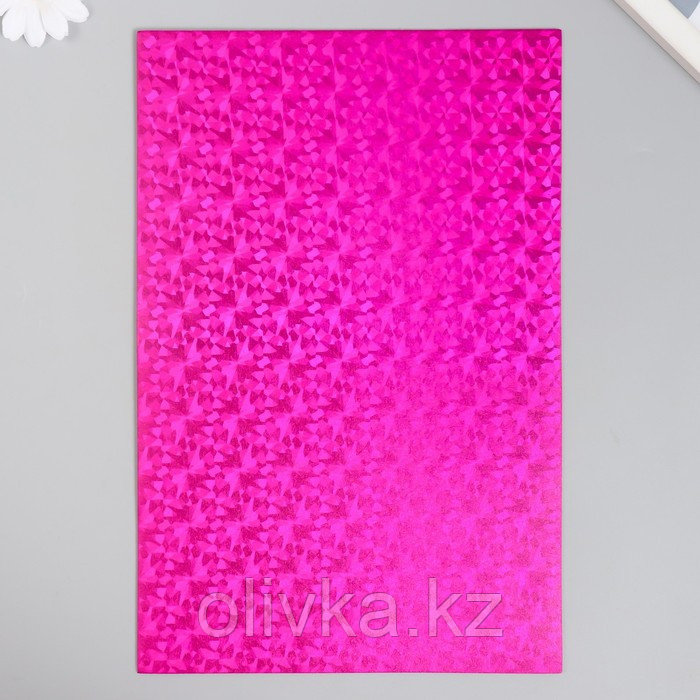 Фоамиран голограмма "Ярко-розовый" 1.8 мм набор 5 листов 20х30 см - фото 4 - id-p110927491