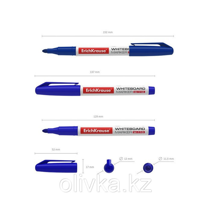 Маркер для доски ErichKrause W-110, 2,0 мм, для письма на досках сухого стирания, чернила на спиртовой основе - фото 4 - id-p110947850