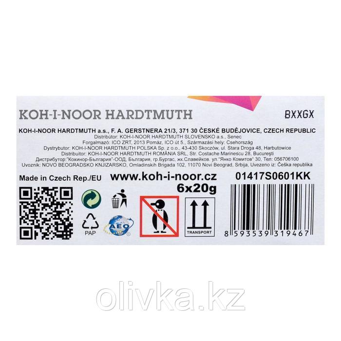 Набор цветной туши Koh-I-Noor, 6 цветов в тубах по 20 мл, картонная упаковка - фото 4 - id-p110914673