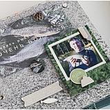 Набор декоративных рамочек с тиснением «На рыбалку», 12 х 8 см, фото 4