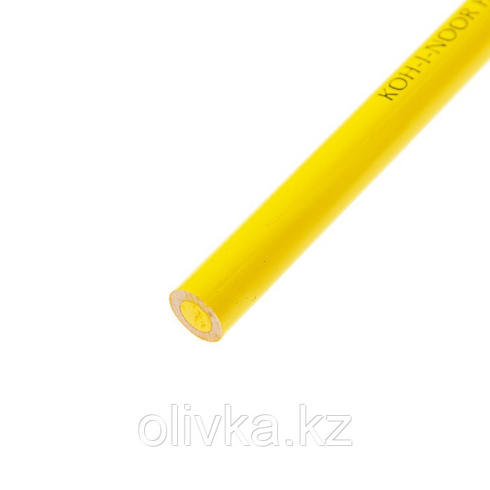 Карандаш незаточенный 4.3 мм, Koh-I-Noor 3263/4, по стеклу, металлу, пластику, жёлтый, L=175 мм - фото 2 - id-p110912845