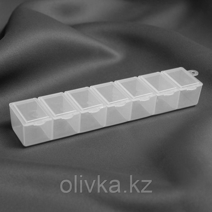 Органайзер для бисера, 15,3 × 3,4 × 2,4 см, цвет прозрачный - фото 2 - id-p110911145
