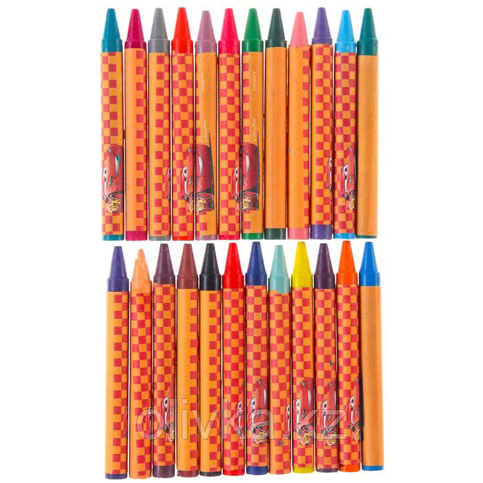 Восковые карандаши, набор 24 цвета , Тачки - фото 2 - id-p110939016