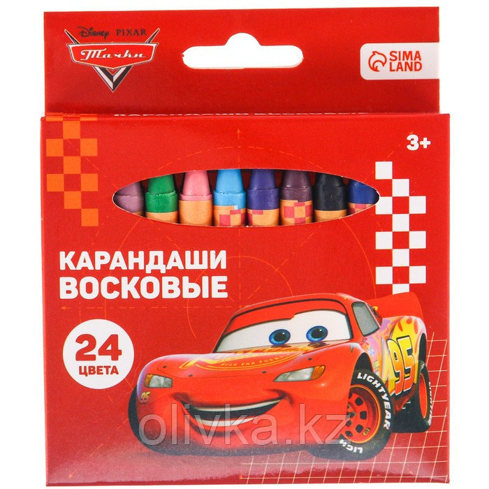 Восковые карандаши, набор 24 цвета , Тачки - фото 5 - id-p110939016
