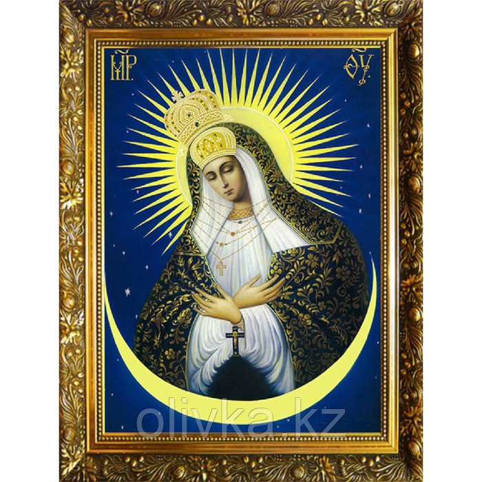 Алмазная мозаика без подрамника «Остробрамская икона Божией Матери» 30 × 40 см - фото 1 - id-p110943896