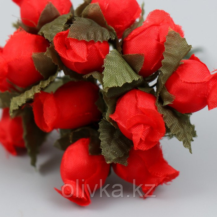 Цветы для декорирования "Роза Бланка" малиновый 1 букет=12 цветов 10 см - фото 4 - id-p110941926