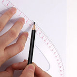 Лекало портновское метрическое «Бочок», с проймой, 47 × 12,5 см, толщина 0,5 мм, цвет прозрачный, фото 3