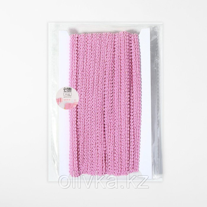 Тесьма декоративная «Шанель», 10 мм, 10 ± 1 м, цвет розовый - фото 3 - id-p110931302