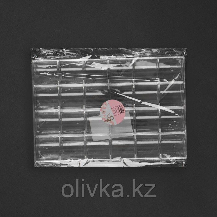 Органайзер для ниток, на 48 шпулек, 18 × 13 × 2,5 см, цвет прозрачный - фото 6 - id-p110911172