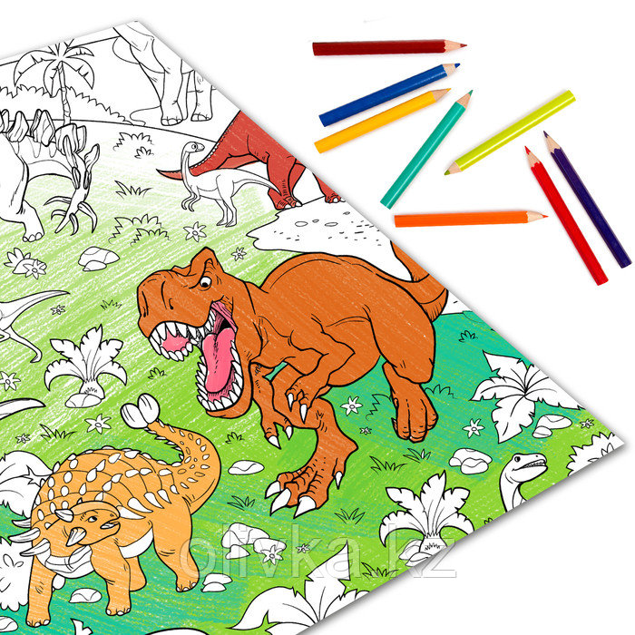 Раскраска гигант «Эра динозавров» - фото 3 - id-p110921015