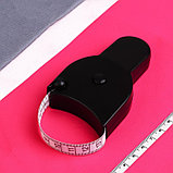 Рулетка для измерения объёмов тела портновская, 150 см (см/дюймы), цвет чёрный, фото 3