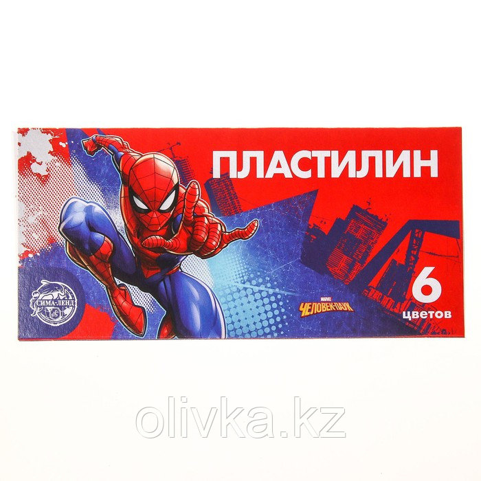 Пластилин 6 цветов 90 г «Супергерой», Человек-паук - фото 3 - id-p110936257