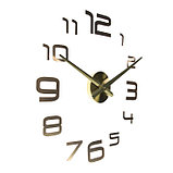 Часы-наклейка, серия: DIY, "Акстелл", плавный ход, d-120 см, 1 АА, золотистые, фото 2