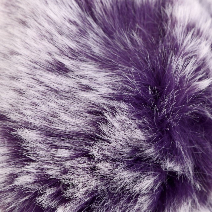 Помпон искусственный мех "Фиолетовый с белыми кончиками" d=9 см - фото 2 - id-p110920112
