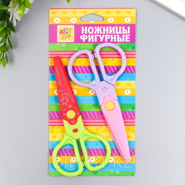 Ножницы рельефные пластик набор 2 шт 12,5 см МИКС - фото 3 - id-p110939084