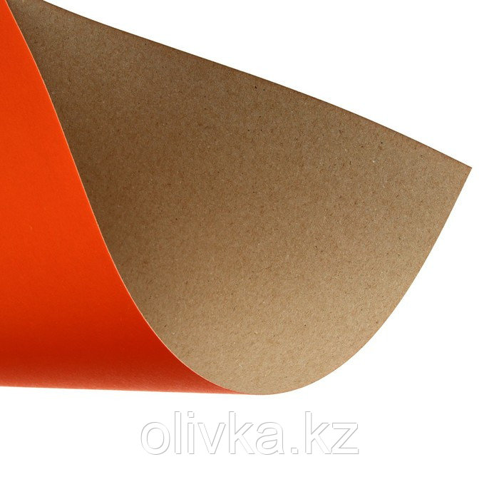 Картон цветной А4, 190 г/м2, немелованный, оранжевый, цена за 1 лист - фото 2 - id-p110932331