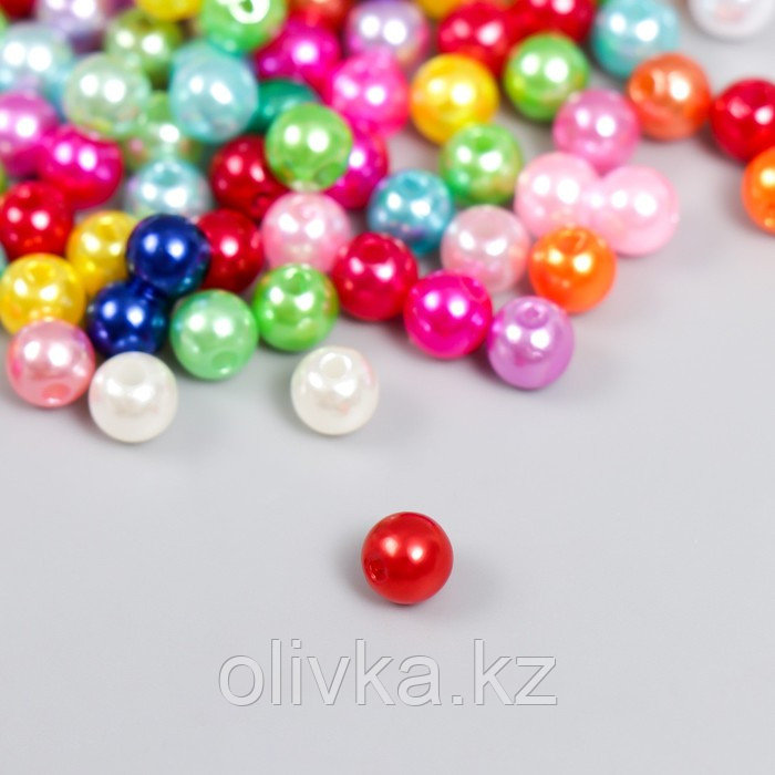 Бусины для творчества пластик "Шершавые разноцветные шарики" набор 20 гр d=0,6 см - фото 3 - id-p110921067