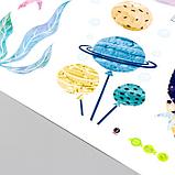 Наклейка пластик интерьерная цветная "Кашалоты - колыбельная" 30х90 см набор 2 листа, фото 3