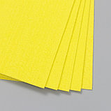 Фоамиран махровый "Лимон" 2 мм (набор 5 листов) формат А4, фото 3