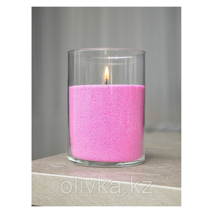 Свеча в гранулах, цвет фламинго «RosCandles», 1 кг + фитиль - фото 2 - id-p110945977