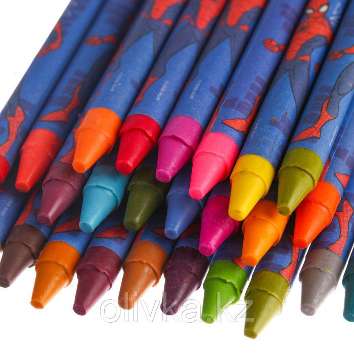 Восковые карандаши, набор 36 цветов, Человек-Паук - фото 2 - id-p110941044