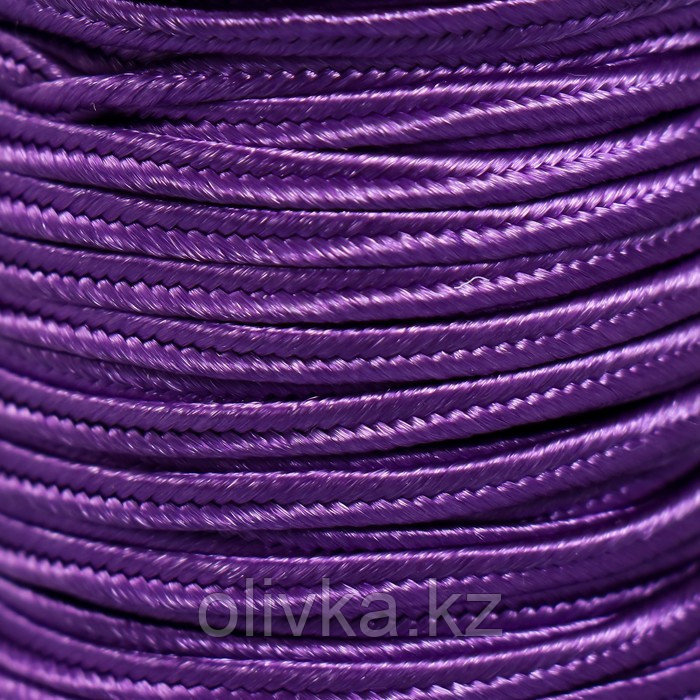 Сутажный шнур на бобине "Яркий фиолет" намотка 10 м толщина 3 мм 4,3х4,7х4,7 см - фото 3 - id-p110947999