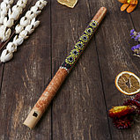 Музыкальный инструмент бамбук "Флейта Этнический орнамент" 35x2,5x2,5 см, фото 2