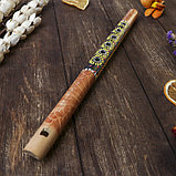 Музыкальный инструмент бамбук "Флейта Этнический орнамент" 35x2,5x2,5 см, фото 4