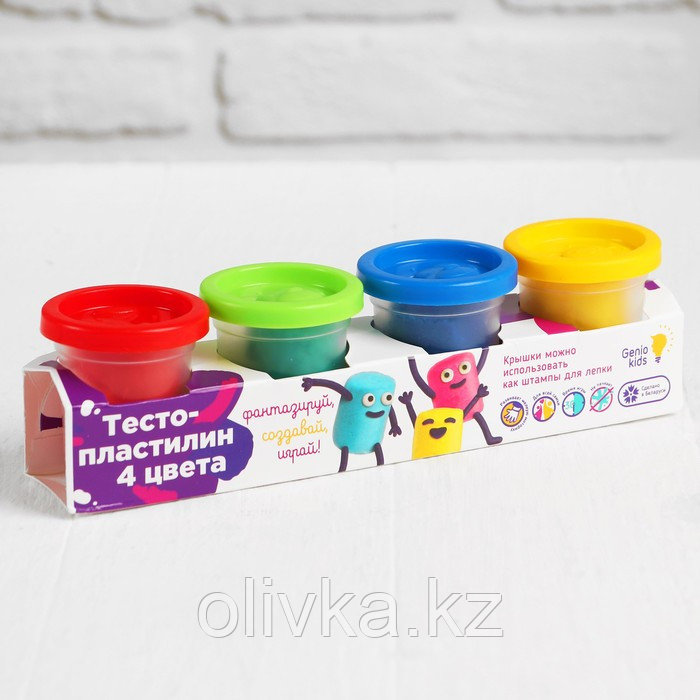 Набор для детского творчества «Тесто-пластилин, 4 цвета» - фото 1 - id-p110914821