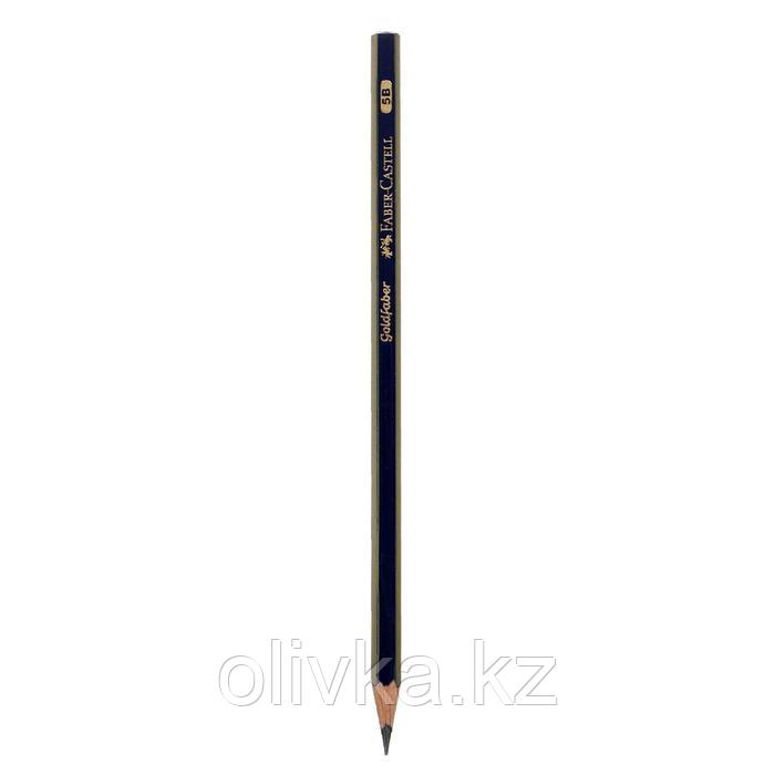 Карандаш чёрнографитный Faber-Castell GOLDFABER 1221 5B, шестигранный, цена за 1 шт - фото 4 - id-p110913875