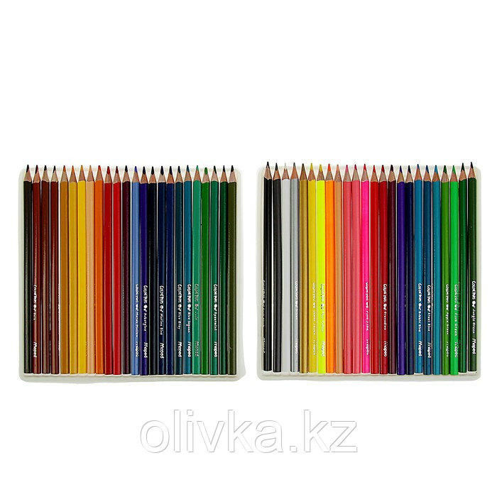 Карандаши трёхгранные, 48 цветов, Maped Color Peps, ударопрочный грифель - фото 2 - id-p110912063